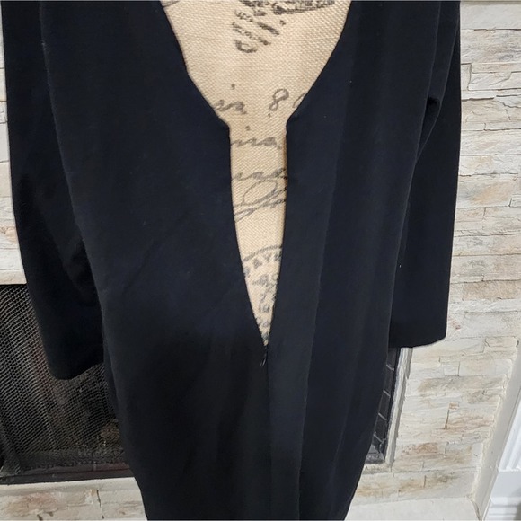 Talbots black long sleeve v‎ back scoop neck sheath dress plus size 20 - Picture 6 of 7